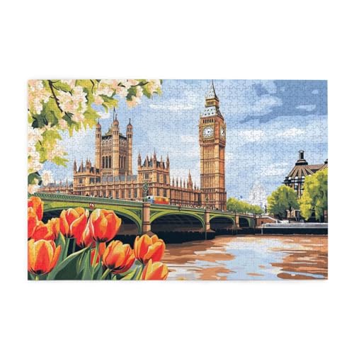 London Puzzle Big Ben Puzzle 300 Teile Erwachsene, Clevere Rätsel, Geschicklichkeitsspiel für die Ganze Familie, Holz Farbenfrohes Jigsaws, Geschenkbox Verpackung, Geschenke für Frauen 38x26cm E-1270 London Puzzle Big Ben Puzzle 300 Teile Erwachsene, Clevere Rätsel, Geschicklichkeitsspiel für die Ganze Familie, Holz Farbenfrohes Jigsaws, Geschenkbox Verpackung, Geschenke für Frauen 38x26cm E-1270 von Wehsaeho