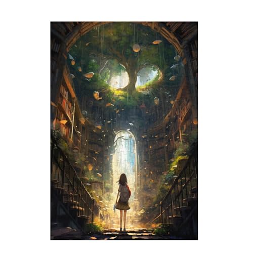 Mädchen Puzzle Baum des Lebens Puzzle Große 200 Teile Erwachsene, Clevere Rätsel, Geschicklichkeitsspiel für die Ganze Familie, Holz Farbenfrohes Jigsaws mit Geschenkbox, Zimmer Deko 35x25cm D-1117 von Wehsaeho