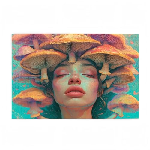Mädchen Puzzle Pilz Puzzle Große 500 Teile Erwachsene, Clevere Rätsel, Geschicklichkeitsspiel für die Ganze Familie, Holz Farbenfrohes Jigsaws mit Geschenkbox Verpackung, Zimmer Deko 52x38cm D-43 Mädchen Puzzle Pilz Puzzle Große 500 Teile Erwachsene, Clevere Rätsel, Geschicklichkeitsspiel für die Ganze Familie, Holz Farbenfrohes Jigsaws mit Geschenkbox Verpackung, Zimmer Deko 52x38cm D-43 von Wehsaeho