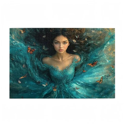 Mädchen Puzzle Schmetterling Puzzle Große 200 Teile Erwachsene, Clevere Rätsel, Geschicklichkeitsspiel für die Ganze Familie, Holz Farbenfrohes Jigsaws mit Geschenkbox, Deko Wohnzimmer 35x25cm D-477 von Wehsaeho