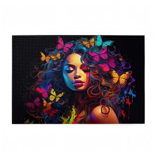 Mädchen Puzzle Schmetterling Puzzle Große 300 Teile Erwachsene, Clevere Rätsel, Geschicklichkeitsspiel für die Ganze Familie, Holz Farbenfrohes Jigsaws mit Geschenkbox, Deko Wohnzimmer 38x26cm D-527 Mädchen Puzzle Schmetterling Puzzle Große 300 Teile Erwachsene, Clevere Rätsel, Geschicklichkeitsspiel für die Ganze Familie, Holz Farbenfrohes Jigsaws mit Geschenkbox, Deko Wohnzimmer 38x26cm D-527 von Wehsaeho