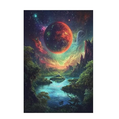 Mond Puzzle Berg Puzzle Große 3000 Teile Erwachsene, Clevere Rätsel, Geschicklichkeitsspiel für die Ganze Familie, Holz Farbenfrohes Jigsaws mit Geschenkbox Verpackung, Zimmer Deko 81x122cm D-1083 von Wehsaeho