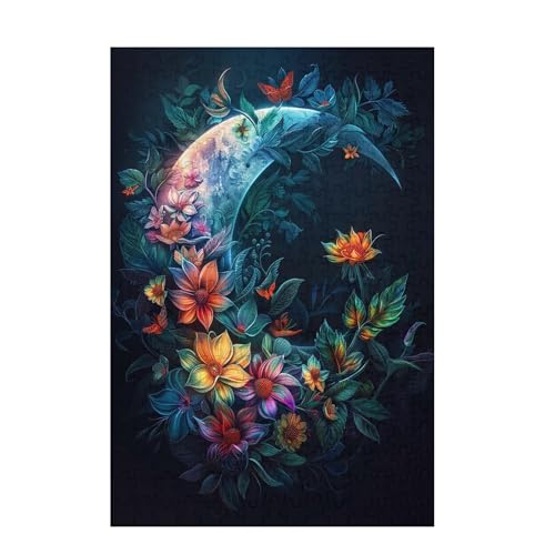 Mond Puzzle Blume Puzzle Große 200 Teile Erwachsene, Clevere Rätsel, Geschicklichkeitsspiel für die Ganze Familie, Holz Farbenfrohes Jigsaws mit Geschenkbox Verpackung, Zimmer Deko 35x25cm D-959 Mond Puzzle Blume Puzzle Große 200 Teile Erwachsene, Clevere Rätsel, Geschicklichkeitsspiel für die Ganze Familie, Holz Farbenfrohes Jigsaws mit Geschenkbox Verpackung, Zimmer Deko 35x25cm D-959 von Wehsaeho
