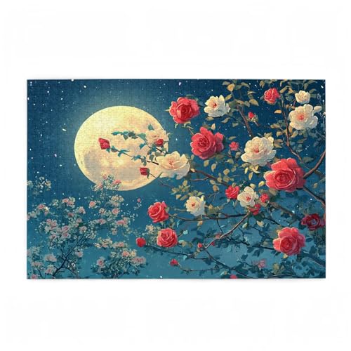 Mond Puzzle Blume Puzzle Große 2000 Teile Erwachsene, Clevere Rätsel, Geschicklichkeitsspiel für die Ganze Familie, Holz Farbenfrohes Jigsaws mit Geschenkbox Verpackung, Zimmer Deko 99x70cm D-287 Mond Puzzle Blume Puzzle Große 2000 Teile Erwachsene, Clevere Rätsel, Geschicklichkeitsspiel für die Ganze Familie, Holz Farbenfrohes Jigsaws mit Geschenkbox Verpackung, Zimmer Deko 99x70cm D-287 von Wehsaeho