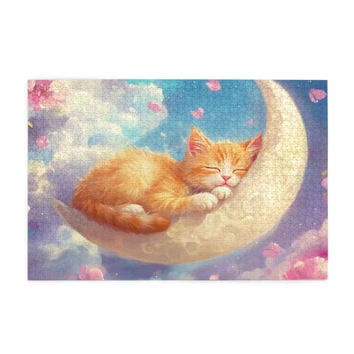 Mond Puzzle Katze Puzzle Große 5000 Teile Erwachsene, Clevere Rätsel, Geschicklichkeitsspiel für die Ganze Familie, Holz Farbenfrohes Jigsaws mit Geschenkbox, Geschenke für Frauen 105x156cm E-1644 Mond Puzzle Katze Puzzle Große 5000 Teile Erwachsene, Clevere Rätsel, Geschicklichkeitsspiel für die Ganze Familie, Holz Farbenfrohes Jigsaws mit Geschenkbox, Geschenke für Frauen 105x156cm E-1644 von Wehsaeho