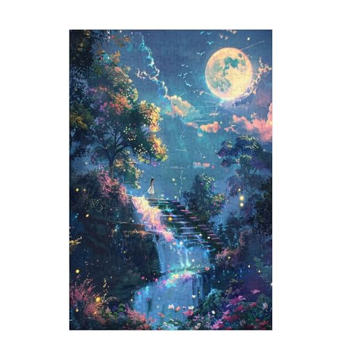 Mond Puzzle Mädchen Puzzle Große 6000 Teile Erwachsene, Clevere Rätsel, Geschicklichkeitsspiel für die Ganze Familie, Holz Farbenfrohes Jigsaws mit Geschenkbox Verpackung, Zimmer Deko 105x179cm D-799 von Wehsaeho
