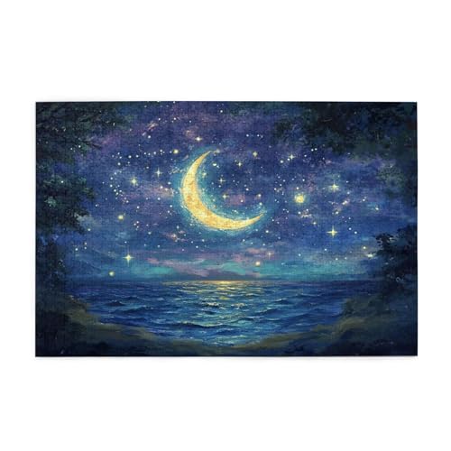 Mond Puzzle Sternenhimmel Puzzle 300 Teile Erwachsene, Clevere Rätsel, Geschicklichkeitsspiel für die Ganze Familie, Holz Farbenfrohes Jigsaws mit Geschenkbox, Geschenke für Frauen 38x26cm E-1556 Mond Puzzle Sternenhimmel Puzzle 300 Teile Erwachsene, Clevere Rätsel, Geschicklichkeitsspiel für die Ganze Familie, Holz Farbenfrohes Jigsaws mit Geschenkbox, Geschenke für Frauen 38x26cm E-1556 von Wehsaeho