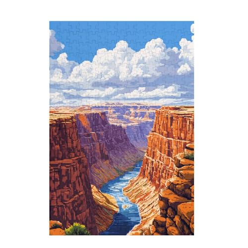 Natur Puzzle Landschaft Puzzle Große 200 Teile Erwachsene, Clevere Rätsel, Geschicklichkeitsspiel für die Ganze Familie, Holz Farbenfrohes Jigsaws mit Geschenkbox, Geschenke für Frauen 35x25cm D-1278 von Wehsaeho