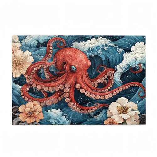Oktopus Puzzle Blume Puzzle Große 6000 Teile Erwachsene, Clevere Rätsel, Geschicklichkeitsspiel für die Ganze Familie, Holz Farbenfrohes Jigsaws mit Geschenkbox, Geschenke für Frauen 105x179cm D-400 Oktopus Puzzle Blume Puzzle Große 6000 Teile Erwachsene, Clevere Rätsel, Geschicklichkeitsspiel für die Ganze Familie, Holz Farbenfrohes Jigsaws mit Geschenkbox, Geschenke für Frauen 105x179cm D-400 von Wehsaeho