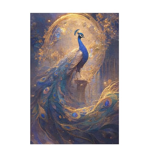 Pfau Puzzle Tier Puzzle Große 3000 Teile Erwachsene, Clevere Rätsel, Geschicklichkeitsspiel für die Ganze Familie, Holz Farbenfrohes Jigsaws mit Geschenkbox Verpackung, Zimmer Deko 81x122cm D-956 von Wehsaeho