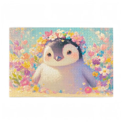 Pinguin Puzzle Blume Puzzle Große 200 Teile Erwachsene, Clevere Rätsel, Geschicklichkeitsspiel für die Ganze Familie, Holz Farbenfrohes Jigsaws mit Geschenkbox Verpackung, Zimmer Deko 35x25cm D-75 Pinguin Puzzle Blume Puzzle Große 200 Teile Erwachsene, Clevere Rätsel, Geschicklichkeitsspiel für die Ganze Familie, Holz Farbenfrohes Jigsaws mit Geschenkbox Verpackung, Zimmer Deko 35x25cm D-75 von Wehsaeho