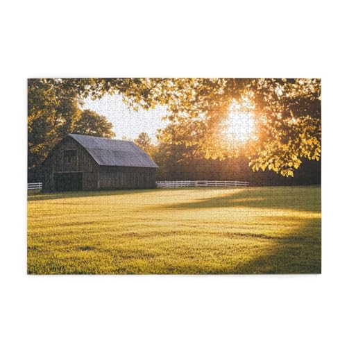 Puzzle 1000 Teile Bauernhof Puzzle Sonnenuntergang DIY Kreative Holz Jigsaws für Erwachsene, Impossible Herausfordernde Familie Aktivität Spiele, Deko Wohnzimmer, Geschenke für Frauen 75x50cm E-630 Puzzle 1000 Teile Bauernhof Puzzle Sonnenuntergang DIY Kreative Holz Jigsaws für Erwachsene, Impossible Herausfordernde Familie Aktivität Spiele, Deko Wohnzimmer, Geschenke für Frauen 75x50cm E-630 von Wehsaeho