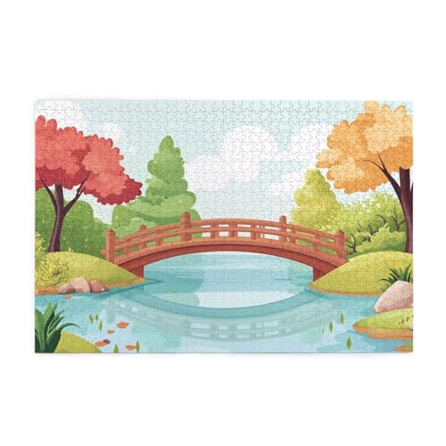 Puzzle 1000 Teile Baum Puzzle Brücke DIY Kreative Holz Jigsaws für Erwachsene mit Geschenkbox Verpackung, Impossible Herausfordernde Familie Aktivität Spiele, Deko Wohnzimmer Geschenke 75x50cm E-1710 Puzzle 1000 Teile Baum Puzzle Brücke DIY Kreative Holz Jigsaws für Erwachsene mit Geschenkbox Verpackung, Impossible Herausfordernde Familie Aktivität Spiele, Deko Wohnzimmer Geschenke 75x50cm E-1710 von Wehsaeho