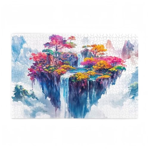 Puzzle 1000 Teile Baum Puzzle Landschaft DIY Kreative Holz Jigsaws für Erwachsene mit Geschenkbox Verpackung, Impossible Herausfordernde Familie Aktivität Spiele, Deko Wohnzimmer 75x50cm D-339 von Wehsaeho