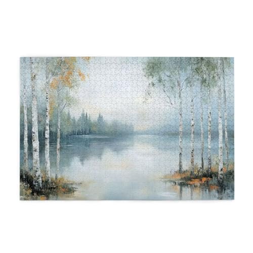 Puzzle 1000 Teile Baum Puzzle Traum DIY Kreative Holz Jigsaws für Erwachsene mit Geschenkbox Verpackung, Impossible Herausfordernde Familie Aktivität Spiele, Deko Wohnzimmer Geschenke 75x50cm E-622 von Wehsaeho