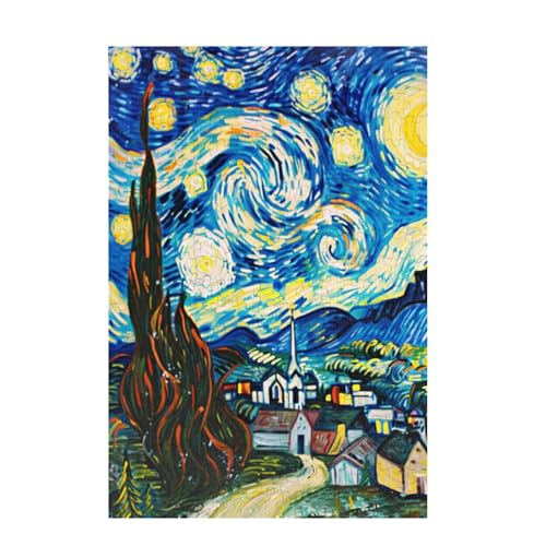 Puzzle 1000 Teile Beliebt Puzzle Sternenhimmel DIY Kreative Holz Jigsaws für Erwachsene mit Geschenkbox Verpackung, Impossible Herausfordernde Familie Aktivität Spiele, Deko Wohnzimmer 75x50cm D-1179 von Wehsaeho
