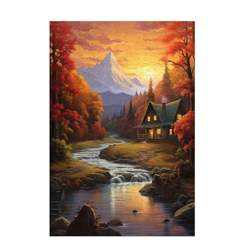 Puzzle 1000 Teile Berg Puzzle Baum DIY Kreative Holz Jigsaws für Erwachsene mit Geschenkbox Verpackung, Impossible Herausfordernde Familie Aktivität Spiele, Geschenke für Frauen 75x50cm D-1076 von Wehsaeho