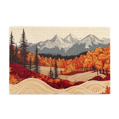 Puzzle 1000 Teile Berg Puzzle Herbst DIY Kreative Holz Jigsaws für Erwachsene mit Geschenkbox Verpackung, Impossible Herausfordernde Familie Aktivität Spiele, Deko Wohnzimmer Geschenke 75x50cm E-1616 Puzzle 1000 Teile Berg Puzzle Herbst DIY Kreative Holz Jigsaws für Erwachsene mit Geschenkbox Verpackung, Impossible Herausfordernde Familie Aktivität Spiele, Deko Wohnzimmer Geschenke 75x50cm E-1616 von Wehsaeho