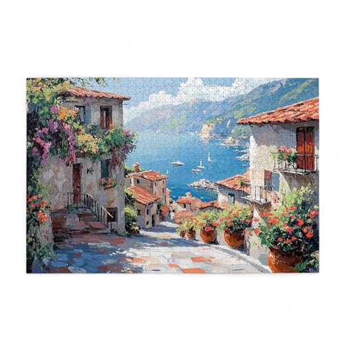 Puzzle 1000 Teile Berg Puzzle Meer DIY Kreative Holz Jigsaws für Erwachsene mit Geschenkbox Verpackung, Impossible Herausfordernde Familie Aktivität Spiele, Wohnzimmer Deko Geschenke 75x50cm D-493 Puzzle 1000 Teile Berg Puzzle Meer DIY Kreative Holz Jigsaws für Erwachsene mit Geschenkbox Verpackung, Impossible Herausfordernde Familie Aktivität Spiele, Wohnzimmer Deko Geschenke 75x50cm D-493 von Wehsaeho