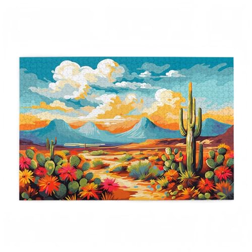 Puzzle 1000 Teile Berg Puzzle Wolke DIY Kreative Holz Jigsaws für Erwachsene mit Geschenkbox Verpackung, Impossible Herausfordernde Familie Aktivität Spiele, Geschenke für Frauen 75x50cm D-695 von Wehsaeho