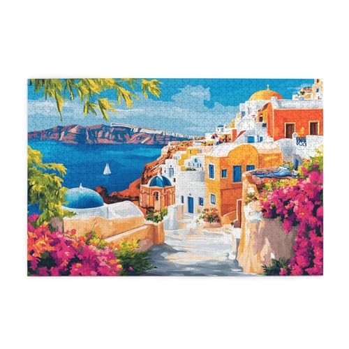 Puzzle 1000 Teile Blume Puzzle Griechenland DIY Kreative Holz Jigsaws für Erwachsene mit Geschenkbox Verpackung, Impossible Herausfordernde Familie Aktivität Spiele, Wanddeko Geschenke 75x50cm E-398 Puzzle 1000 Teile Blume Puzzle Griechenland DIY Kreative Holz Jigsaws für Erwachsene mit Geschenkbox Verpackung, Impossible Herausfordernde Familie Aktivität Spiele, Wanddeko Geschenke 75x50cm E-398 von Wehsaeho