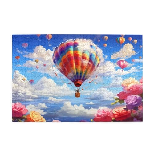 Puzzle 1000 Teile Blume Puzzle Heißluftballon DIY Kreative Holz Jigsaws für Erwachsene, Impossible Herausfordernde Familie Aktivität Spiele, Deko Wohnzimmer, Geschenke für Frauen 75x50cm E-753 Puzzle 1000 Teile Blume Puzzle Heißluftballon DIY Kreative Holz Jigsaws für Erwachsene, Impossible Herausfordernde Familie Aktivität Spiele, Deko Wohnzimmer, Geschenke für Frauen 75x50cm E-753 von Wehsaeho