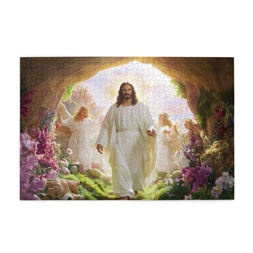 Puzzle 1000 Teile Blume Puzzle Mann DIY Kreative Holz Jigsaws für Erwachsene mit Geschenkbox Verpackung, Impossible Herausfordernde Familie Aktivität Spiele, Deko Wohnzimmer Geschenke 75x50cm E-1194 von Wehsaeho