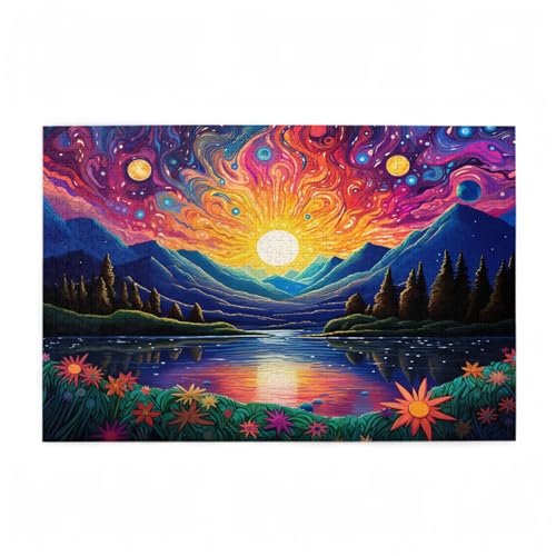 Puzzle 1000 Teile Farbe Puzzle Berg DIY Kreative Holz Jigsaws für Erwachsene mit Geschenkbox Verpackung, Impossible Herausfordernde Familie Aktivität Spiele, Geschenke für Frauen 75x50cm D-760 Puzzle 1000 Teile Farbe Puzzle Berg DIY Kreative Holz Jigsaws für Erwachsene mit Geschenkbox Verpackung, Impossible Herausfordernde Familie Aktivität Spiele, Geschenke für Frauen 75x50cm D-760 von Wehsaeho