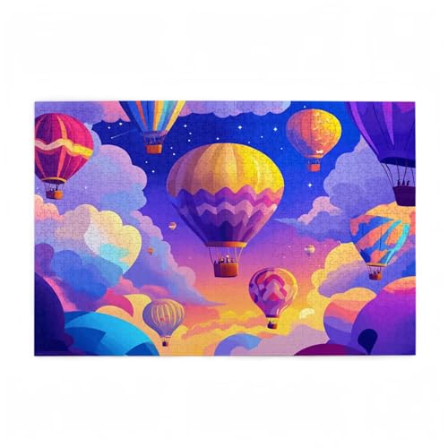 Puzzle 1000 Teile Heißluftballon Puzzle Farbe DIY Kreative Holz Jigsaws für Erwachsene mit Geschenkbox Verpackung, Impossible Herausfordernde Familie Aktivität Spiele, Deko Wohnzimmer 75x50cm D-648 Puzzle 1000 Teile Heißluftballon Puzzle Farbe DIY Kreative Holz Jigsaws für Erwachsene mit Geschenkbox Verpackung, Impossible Herausfordernde Familie Aktivität Spiele, Deko Wohnzimmer 75x50cm D-648 von Wehsaeho