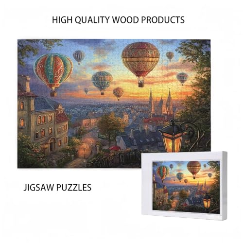 Puzzle 1000 Teile Heißluftballon Puzzle Landschaft DIY Kreative Holz Jigsaws für Erwachsene mit Geschenkbox Verpackung, Impossible Herausfordernde Familie Aktivität Spiele, Zimmer Deko 75x50cm D-421 Puzzle 1000 Teile Heißluftballon Puzzle Landschaft DIY Kreative Holz Jigsaws für Erwachsene mit Geschenkbox Verpackung, Impossible Herausfordernde Familie Aktivität Spiele, Zimmer Deko 75x50cm D-421 von Wehsaeho