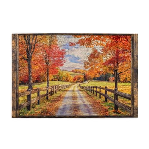 Puzzle 1000 Teile Herbst Puzzle Landschaft DIY Kreative Holz Jigsaws für Erwachsene, Geschenkbox Verpackung, Impossible Herausfordernde Familie Aktivität Spiele, Deko Wohnzimmer 75x50cm E-675 Puzzle 1000 Teile Herbst Puzzle Landschaft DIY Kreative Holz Jigsaws für Erwachsene, Geschenkbox Verpackung, Impossible Herausfordernde Familie Aktivität Spiele, Deko Wohnzimmer 75x50cm E-675 von Wehsaeho
