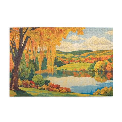 Puzzle 1000 Teile Herbst Puzzle Landschaft DIY Kreative Holz Jigsaws für Erwachsene mit Geschenkbox Verpackung, Impossible Herausfordernde Familie Aktivität Spiele, Wanddeko Geschenke 75x50cm E-1532 Puzzle 1000 Teile Herbst Puzzle Landschaft DIY Kreative Holz Jigsaws für Erwachsene mit Geschenkbox Verpackung, Impossible Herausfordernde Familie Aktivität Spiele, Wanddeko Geschenke 75x50cm E-1532 von Wehsaeho