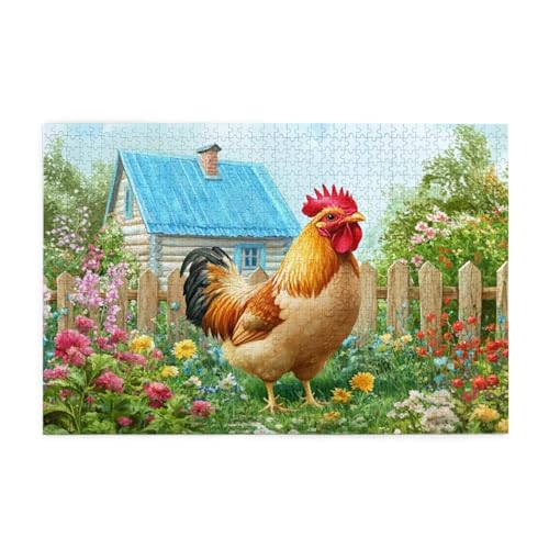 Puzzle 1000 Teile Huhn Puzzle Blume DIY Kreative Holz Jigsaws für Erwachsene mit Geschenkbox Verpackung, Impossible Herausfordernde Familie Aktivität Spiele, Deko Wohnzimmer Geschenke 75x50cm E-815 Puzzle 1000 Teile Huhn Puzzle Blume DIY Kreative Holz Jigsaws für Erwachsene mit Geschenkbox Verpackung, Impossible Herausfordernde Familie Aktivität Spiele, Deko Wohnzimmer Geschenke 75x50cm E-815 von Wehsaeho