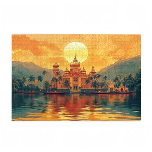Puzzle 1000 Teile Indien Puzzle Taj Mahal DIY Kreative Holz Jigsaws für Erwachsene mit Geschenkbox Verpackung, Impossible Herausfordernde Familie Aktivität Spiele, Deko Wohnzimmer 75x50cm D-459 Puzzle 1000 Teile Indien Puzzle Taj Mahal DIY Kreative Holz Jigsaws für Erwachsene mit Geschenkbox Verpackung, Impossible Herausfordernde Familie Aktivität Spiele, Deko Wohnzimmer 75x50cm D-459 von Wehsaeho