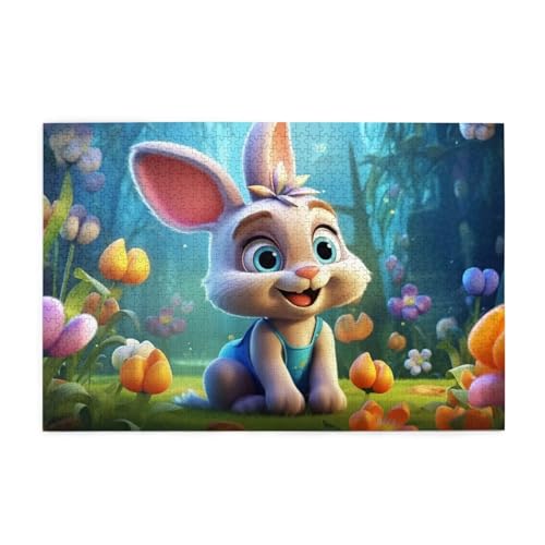 Puzzle 1000 Teile Kaninchen Puzzle Karikatur DIY Kreative Holz Jigsaws für Erwachsene, Impossible Herausfordernde Familie Aktivität Spiele, Deko Wohnzimmer, Geschenke für Frauen 75x50cm E-292 Puzzle 1000 Teile Kaninchen Puzzle Karikatur DIY Kreative Holz Jigsaws für Erwachsene, Impossible Herausfordernde Familie Aktivität Spiele, Deko Wohnzimmer, Geschenke für Frauen 75x50cm E-292 von Wehsaeho