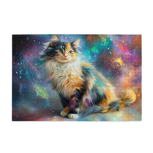 Puzzle 1000 Teile Katze Puzzle Sternenhimmel DIY Kreative Holz Jigsaws für Erwachsene, Impossible Herausfordernde Familie Aktivität Spiele, Deko Wohnzimmer, Geschenke für Frauen 75x50cm E-1012 Puzzle 1000 Teile Katze Puzzle Sternenhimmel DIY Kreative Holz Jigsaws für Erwachsene, Impossible Herausfordernde Familie Aktivität Spiele, Deko Wohnzimmer, Geschenke für Frauen 75x50cm E-1012 von Wehsaeho
