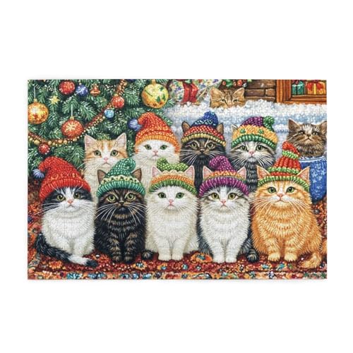 Puzzle 1000 Teile Katze Puzzle Weihnachten DIY Kreative Holz Jigsaws für Erwachsene, Geschenkbox Verpackung, Impossible Herausfordernde Familie Aktivität Spiele, Deko Wohnzimmer 75x50cm E-794 Puzzle 1000 Teile Katze Puzzle Weihnachten DIY Kreative Holz Jigsaws für Erwachsene, Geschenkbox Verpackung, Impossible Herausfordernde Familie Aktivität Spiele, Deko Wohnzimmer 75x50cm E-794 von Wehsaeho