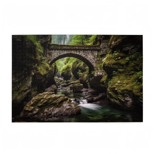 Puzzle 1000 Teile Landschaft Puzzle Baum DIY Kreative Holz Jigsaws für Erwachsene mit Geschenkbox Verpackung, Impossible Herausfordernde Familie Aktivität Spiele, Deko Wohnzimmer 75x50cm D-173 von Wehsaeho
