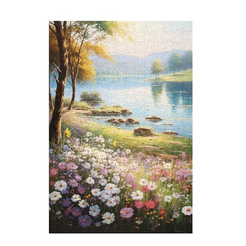 Puzzle 1000 Teile Landschaft Puzzle Berg DIY Kreative Holz Jigsaws für Erwachsene mit Geschenkbox Verpackung, Impossible Herausfordernde Familie Aktivität Spiele, Deko Wohnzimmer 75x50cm D-869 von Wehsaeho