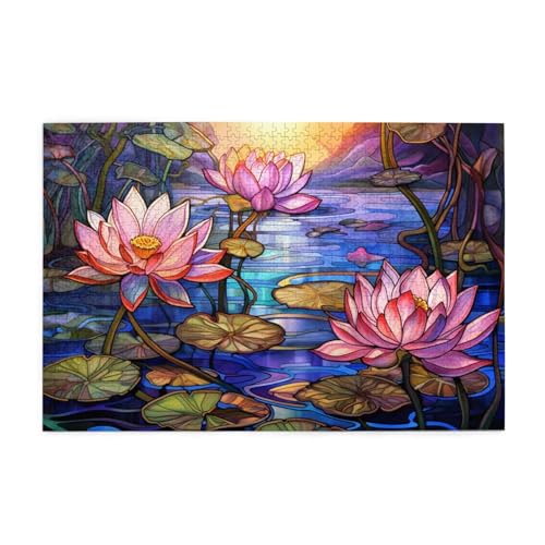 Puzzle 1000 Teile Lotus Puzzle Sonnenuntergang DIY Kreative Holz Jigsaws für Erwachsene, Impossible Herausfordernde Familie Aktivität Spiele, Deko Wohnzimmer, Geschenke für Frauen 75x50cm E-171 Puzzle 1000 Teile Lotus Puzzle Sonnenuntergang DIY Kreative Holz Jigsaws für Erwachsene, Impossible Herausfordernde Familie Aktivität Spiele, Deko Wohnzimmer, Geschenke für Frauen 75x50cm E-171 von Wehsaeho