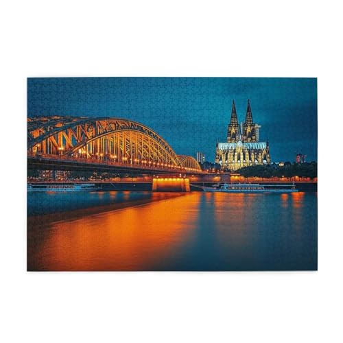 Puzzle 1000 Teile Meer Puzzle Brücke DIY Kreative Holz Jigsaws für Erwachsene mit Geschenkbox Verpackung, Impossible Herausfordernde Familie Aktivität Spiele, Deko Wohnzimmer Geschenke 75x50cm E-690 von Wehsaeho