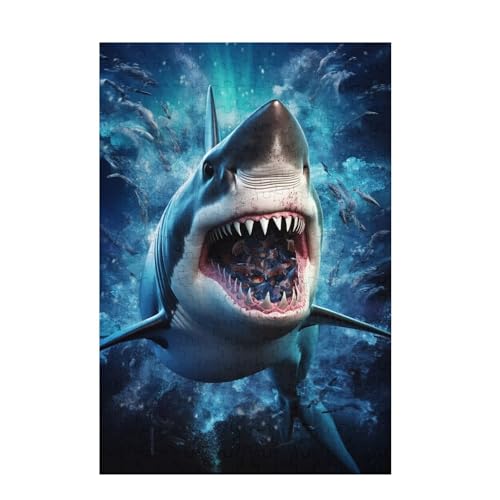 Puzzle 1000 Teile Meer Puzzle Hai DIY Kreative Holz Jigsaws für Erwachsene mit Geschenkbox Verpackung, Impossible Herausfordernde Familie Aktivität Spiele, Wohnzimmer Deko Geschenke 75x50cm D-1017 Puzzle 1000 Teile Meer Puzzle Hai DIY Kreative Holz Jigsaws für Erwachsene mit Geschenkbox Verpackung, Impossible Herausfordernde Familie Aktivität Spiele, Wohnzimmer Deko Geschenke 75x50cm D-1017 von Wehsaeho