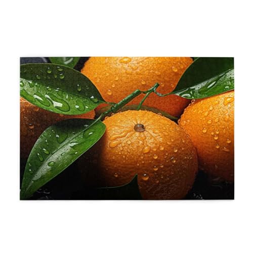 Puzzle 1000 Teile Obst Puzzle Orange DIY Kreative Holz Jigsaws für Erwachsene mit Geschenkbox Verpackung, Impossible Herausfordernde Familie Aktivität Spiele, Deko Wohnzimmer Geschenke 75x50cm E-904 von Wehsaeho