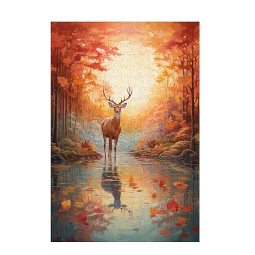 Puzzle 1000 Teile REH Puzzle Baum DIY Kreative Holz Jigsaws für Erwachsene mit Geschenkbox Verpackung, Impossible Herausfordernde Familie Aktivität Spiele, Wohnzimmer Deko Geschenke 75x50cm D-814 von Wehsaeho