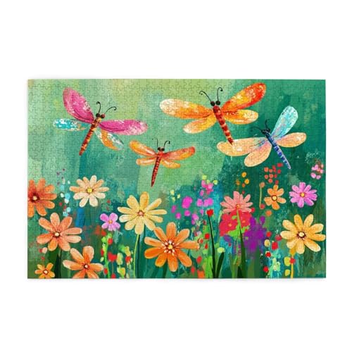 Puzzle 1000 Teile Sommer Puzzle Blume DIY Kreative Holz Jigsaws für Erwachsene mit Geschenkbox Verpackung, Impossible Herausfordernde Familie Aktivität Spiele, Deko Wohnzimmer Geschenke 75x50cm E-1257 von Wehsaeho
