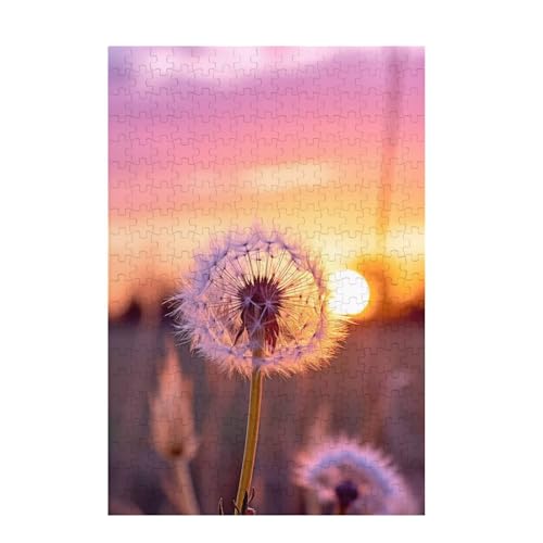 Puzzle 1000 Teile Sonnenuntergang Puzzle Blume DIY Kreative Holz Jigsaws für Erwachsene mit Geschenkbox Verpackung, Impossible Herausfordernde Familie Aktivität Spiele, Deko Wohnzimmer 75x50cm D-1471 von Wehsaeho