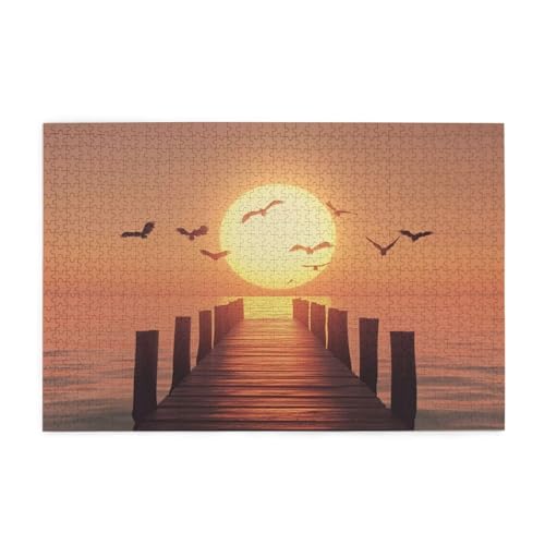 Puzzle 1000 Teile Sonnenuntergang Puzzle Brücke DIY Kreative Holz Jigsaws für Erwachsene, Impossible Herausfordernde Familie Aktivität Spiele, Deko Wohnzimmer, Geschenke für Frauen 75x50cm E-1073 Puzzle 1000 Teile Sonnenuntergang Puzzle Brücke DIY Kreative Holz Jigsaws für Erwachsene, Impossible Herausfordernde Familie Aktivität Spiele, Deko Wohnzimmer, Geschenke für Frauen 75x50cm E-1073 von Wehsaeho