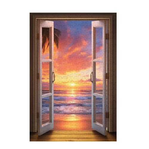 Puzzle 1000 Teile Sonnenuntergang Puzzle Fensterbank DIY Kreative Holz Jigsaws für Erwachsene mit Geschenkbox Verpackung, Impossible Herausfordernde Familie Aktivität Spiele, Deko 75x50cm D-1325 Puzzle 1000 Teile Sonnenuntergang Puzzle Fensterbank DIY Kreative Holz Jigsaws für Erwachsene mit Geschenkbox Verpackung, Impossible Herausfordernde Familie Aktivität Spiele, Deko 75x50cm D-1325 von Wehsaeho