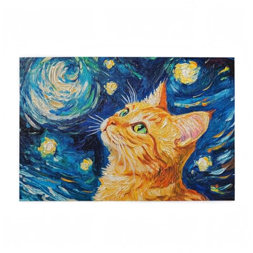 Puzzle 1000 Teile Sternenhimmel Puzzle Katze DIY Kreative Holz Jigsaws für Erwachsene mit Geschenkbox Verpackung, Impossible Herausfordernde Familie Aktivität Spiele, Deko Wohnzimmer 75x50cm D-703 Puzzle 1000 Teile Sternenhimmel Puzzle Katze DIY Kreative Holz Jigsaws für Erwachsene mit Geschenkbox Verpackung, Impossible Herausfordernde Familie Aktivität Spiele, Deko Wohnzimmer 75x50cm D-703 von Wehsaeho