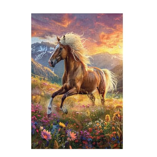 Puzzle 1000 Teile Tier Puzzle Berg DIY Kreative Holz Jigsaws für Erwachsene mit Geschenkbox Verpackung, Impossible Herausfordernde Familie Aktivität Spiele, Wohnzimmer Deko Geschenke 75x50cm D-920 von Wehsaeho